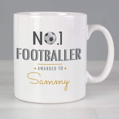 Personalised No.1 Footballer Mug - Myhappymoments.co.uk