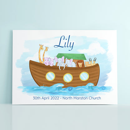 Personalised Noah's Ark Print