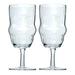 Set of 2 Glass Skull Head Shaped Wine Glasses