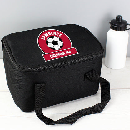 Personalised Red Football Fan Lunch Bag