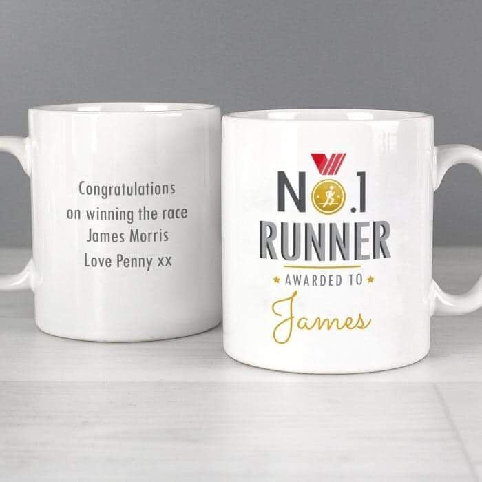 Personalised No.1 Runner Mug - Myhappymoments.co.uk