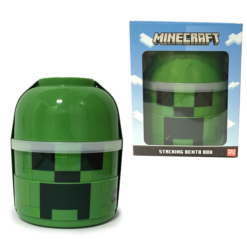 Minecraft Creeper Stacked Round Bento Lunch Box