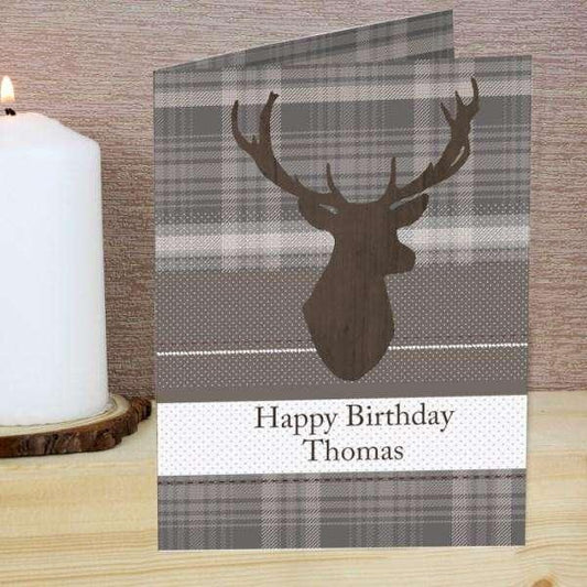 Personalised Highland Stag Card - Myhappymoments.co.uk