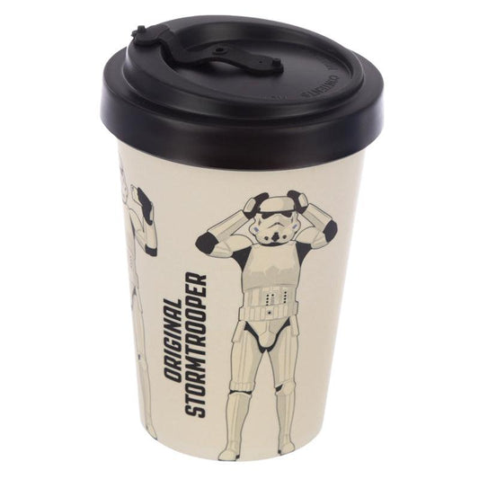 The Original Stormtrooper White Reusable Screw Top Bamboo Composite Travel Mug