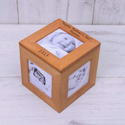 Personalised Happy Mothers Day Mummy Photo Frame Box Cube - Myhappymoments.co.uk