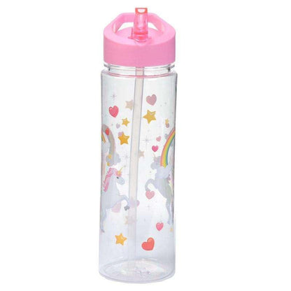 Unicorn Water Bottle with Flip Straw 500ml - Myhappymoments.co.uk