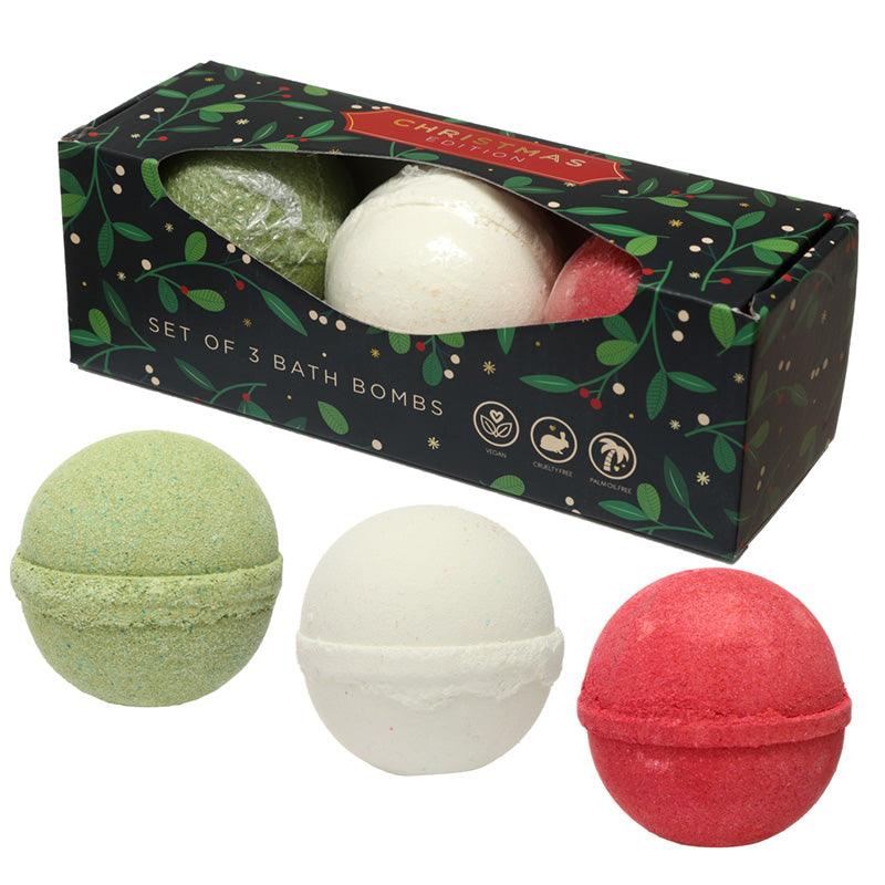 Set of 3 Christmas Floral Edition Bath Bombs