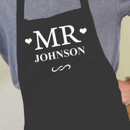 Personalised Mr & Mrs Aprons - Myhappymoments.co.uk