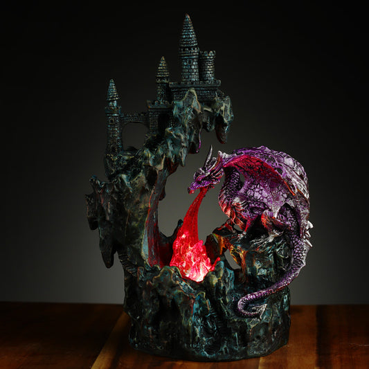 Dark Legends Fire Breather LED Cliff Top Castle