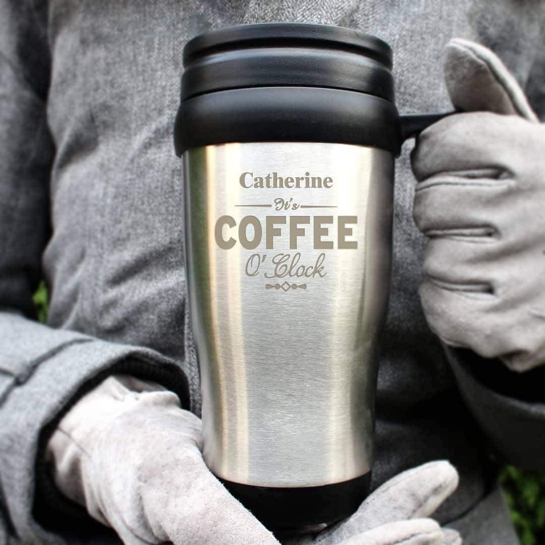 Personalised Coffee O'Clock Travel Mug