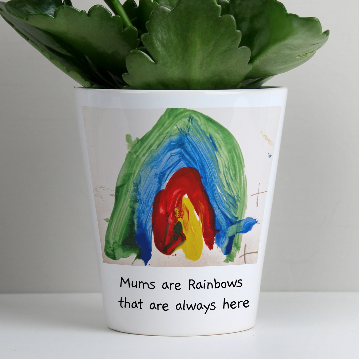 Personalised Childrens Drawing Photo Upload Plant Pot - Gift From Child