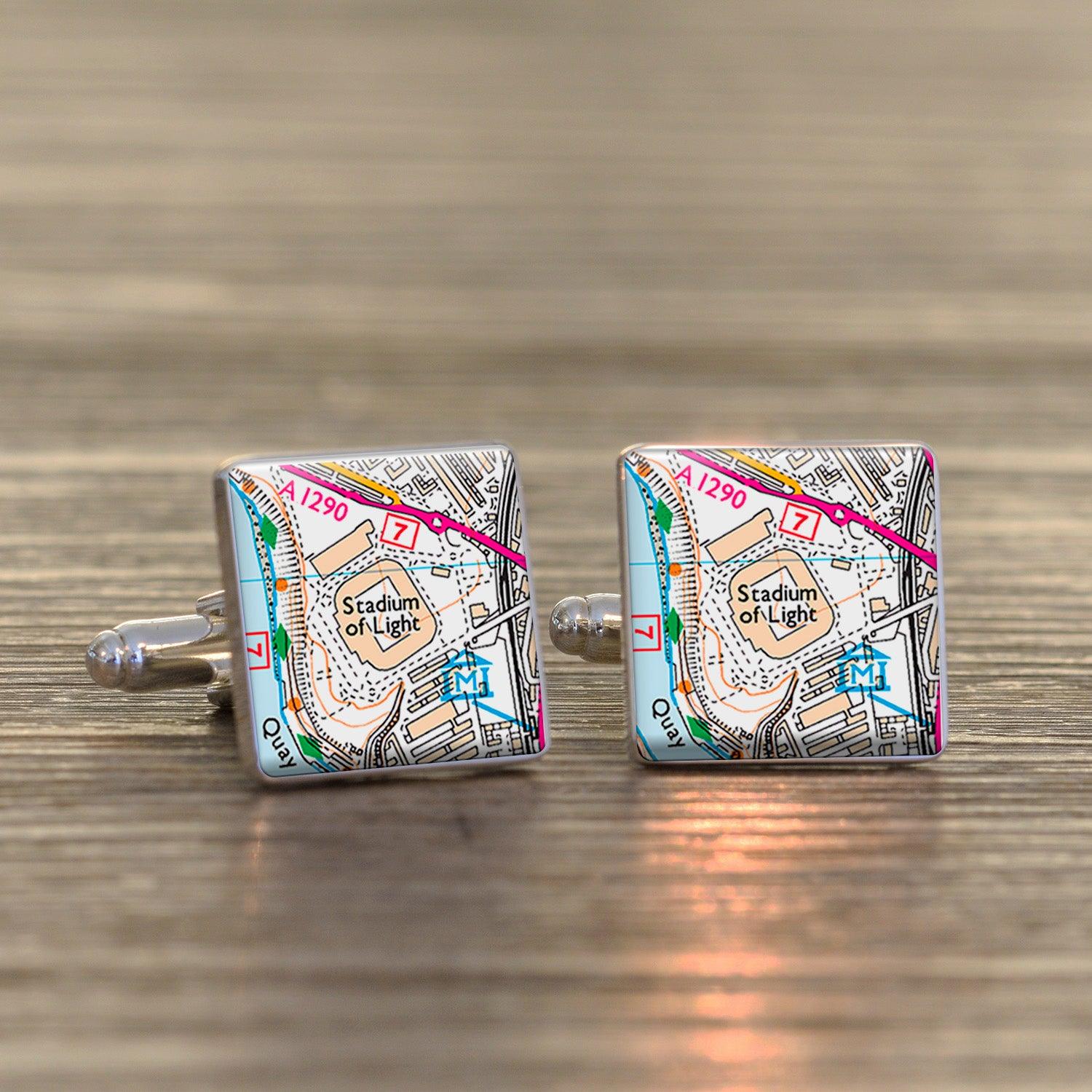 Football Stadium Map Cufflinks