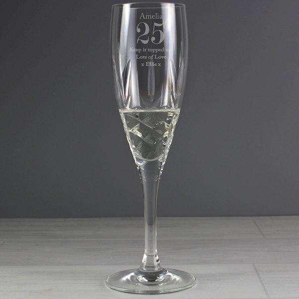 Personalised Special Occasion Cut Crystal Champagne Flute - Myhappymoments.co.uk