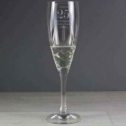 Personalised Special Occasion Cut Crystal Champagne Flute - Myhappymoments.co.uk