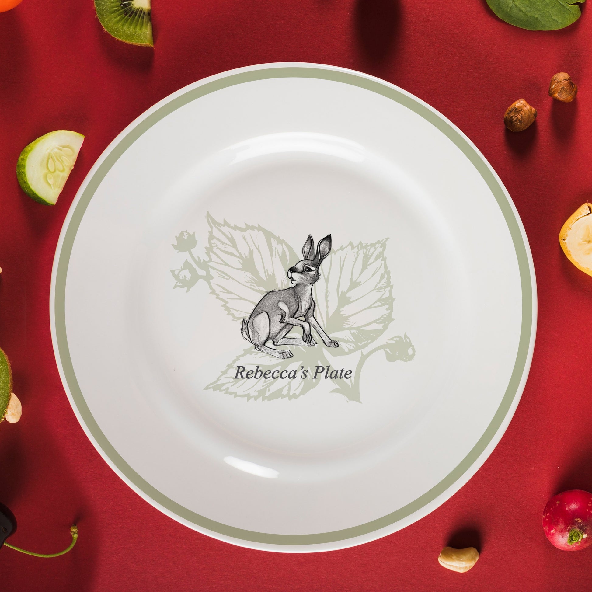 Personalised Watership Down Fiver Rimmed Plate 8” - Myhappymoments.co.uk