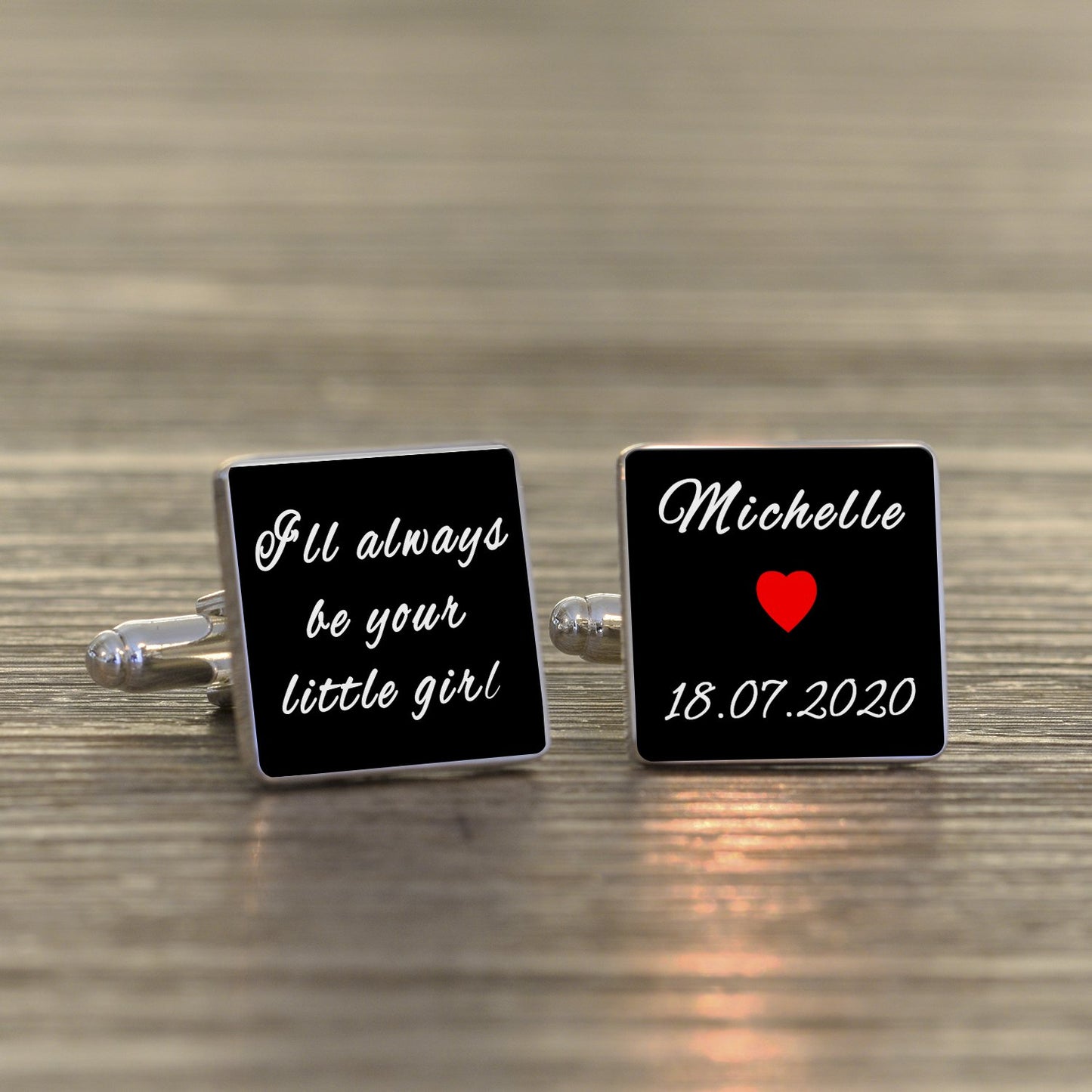 Personalised Ill Always Be Your Little Girl Cufflinks - Father Of The Bride