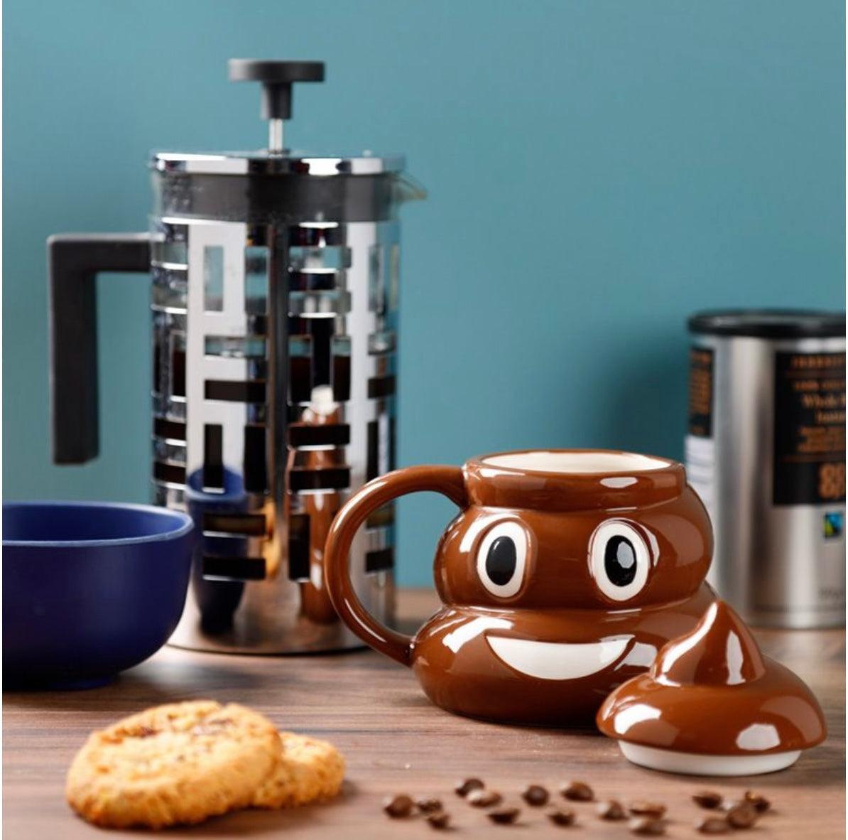 Novelty Poo Shaped Mug With Lid - Myhappymoments.co.uk