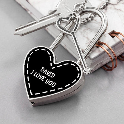 Personalised Heart Padlock