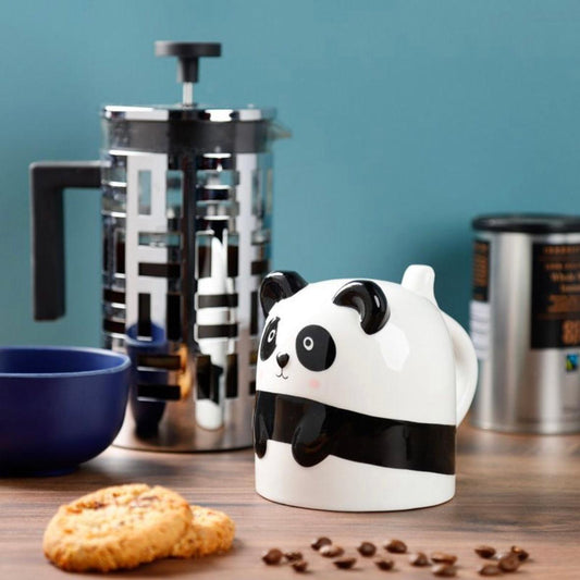 Novelty Upside Down Ceramic Shaped Panda Mug