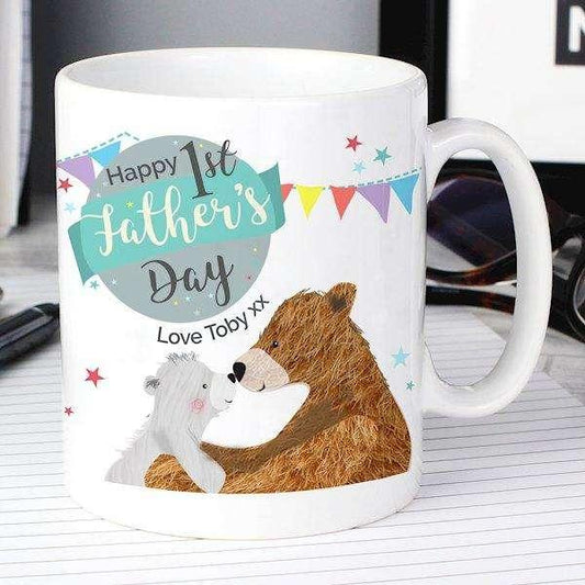 Personalised 1st Father's Day Daddy Bear Mug - Myhappymoments.co.uk