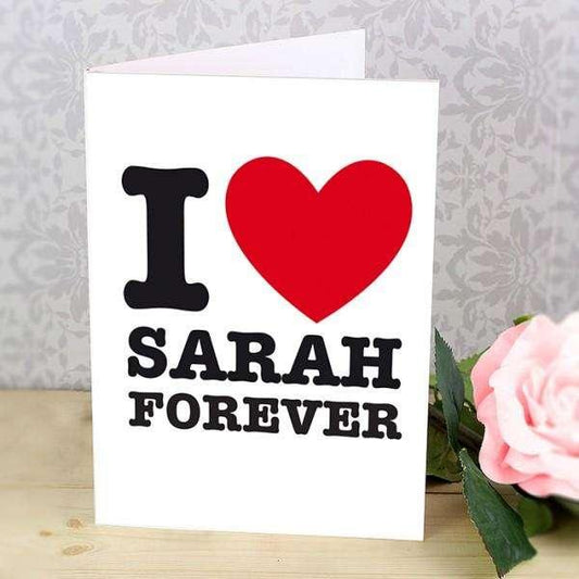 Personalised I HEART Card - Myhappymoments.co.uk