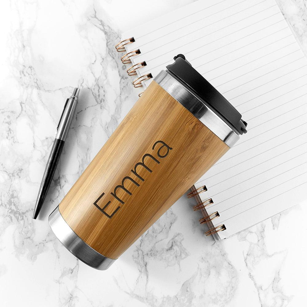 Personalised Bamboo Travel Mug