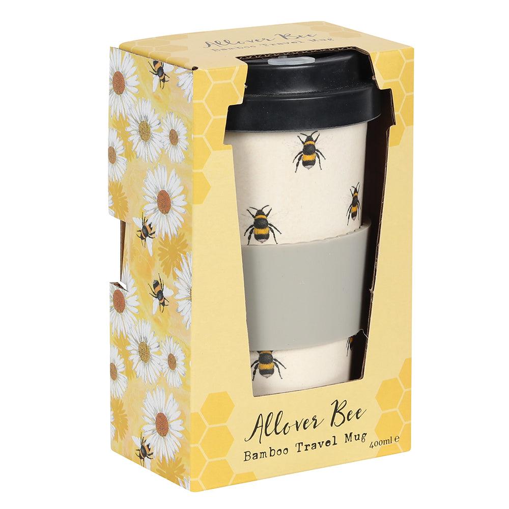 Bee Print Bamboo Eco Travel Mug