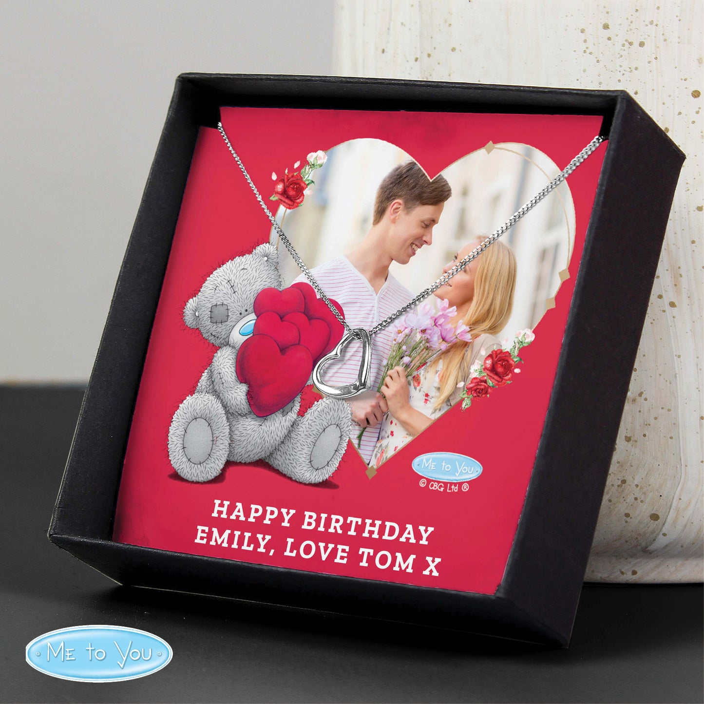 Personalised Me To You Photo Upload Necklace and Box