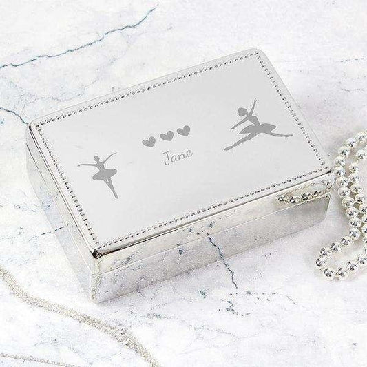 Personalised Ballerina Rectangular Jewellery Box - Myhappymoments.co.uk