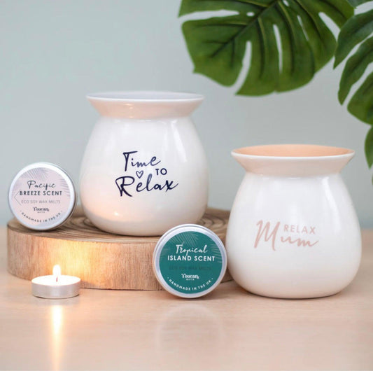 Time to Relax Wax Melt Burner Gift Set