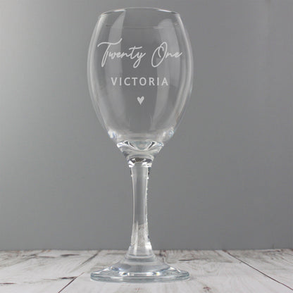 Personalised Birthday Age Wine Glass