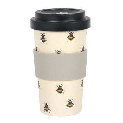 Bee Print Bamboo Eco Travel Mug