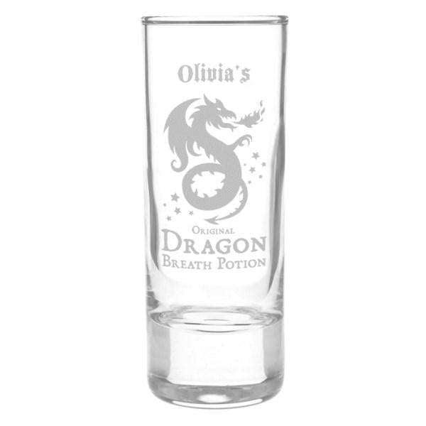 Personalised Dragon Breath Potion Shot Glass - Myhappymoments.co.uk