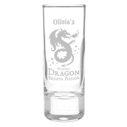 Personalised Dragon Breath Potion Shot Glass - Myhappymoments.co.uk