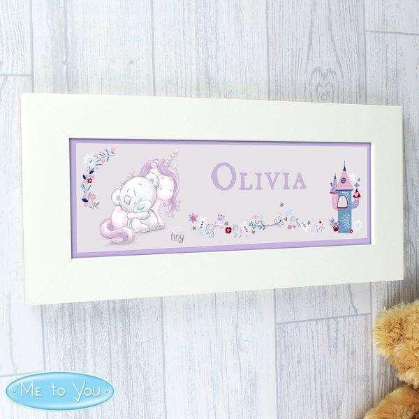 Personalised Tiny Tatty Teddy Unicorn Name Frame - Myhappymoments.co.uk