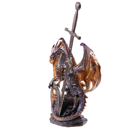 Dark Legends Fire Shield Dragon Figurine