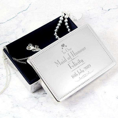 Personalised Wedding Maid of Honour Jewellery Box - Myhappymoments.co.uk