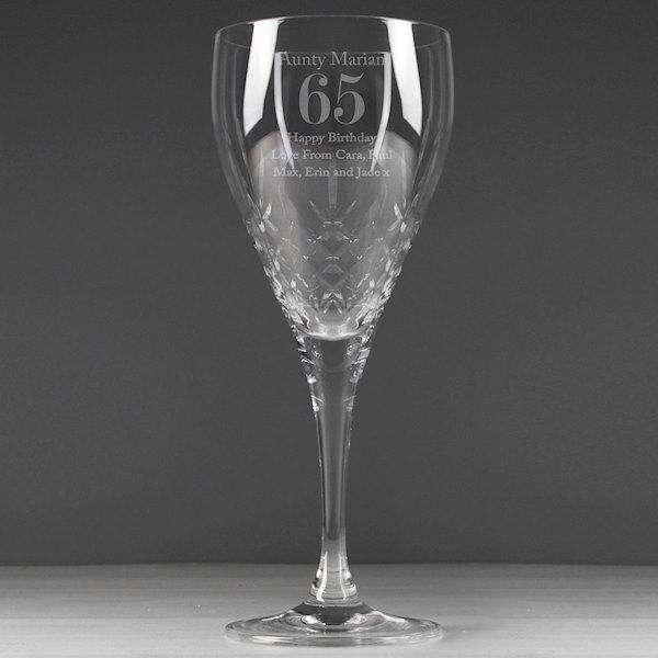 Personalised Special Occasion Cut Crystal Wine Glass - Myhappymoments.co.uk