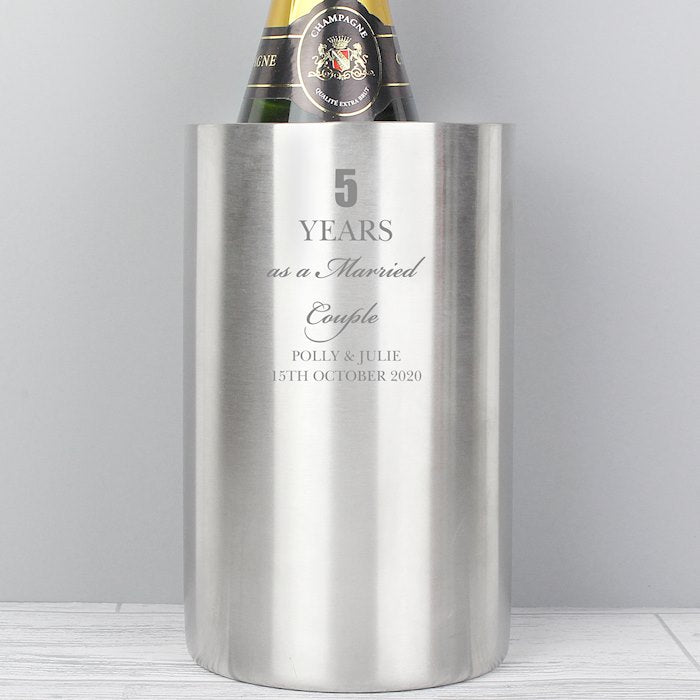 Personalised Anniversary Wine Cooler From Pukkagifts.uk