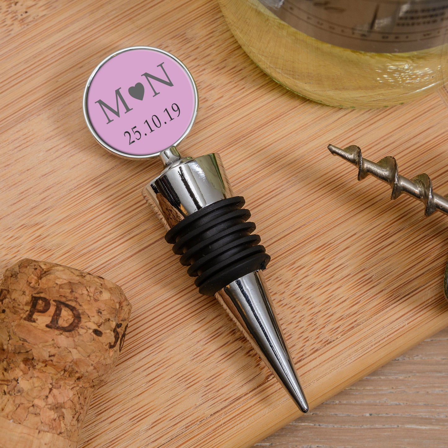 Personalised Bottle Stopper - Initials & Date