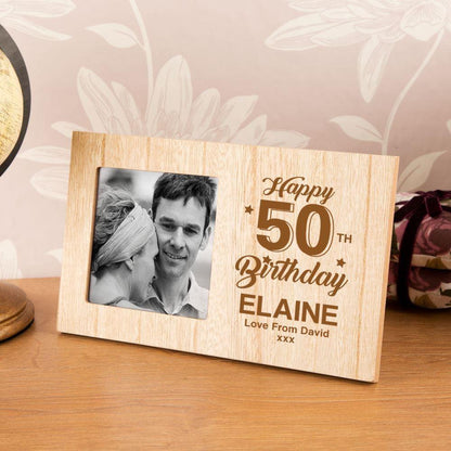 Personalised 50th Birthday Photo Frame