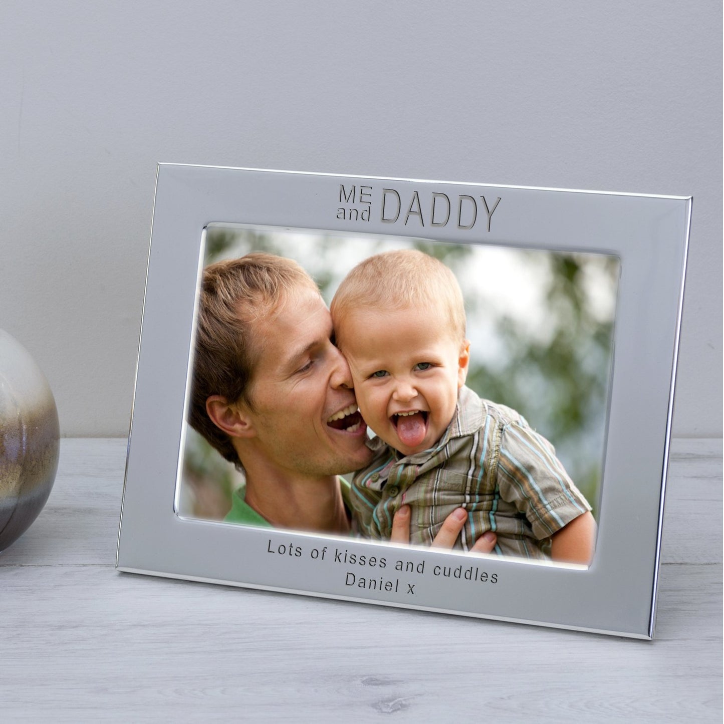 Personalised ME And DADDY Silver Plated Photo Frame