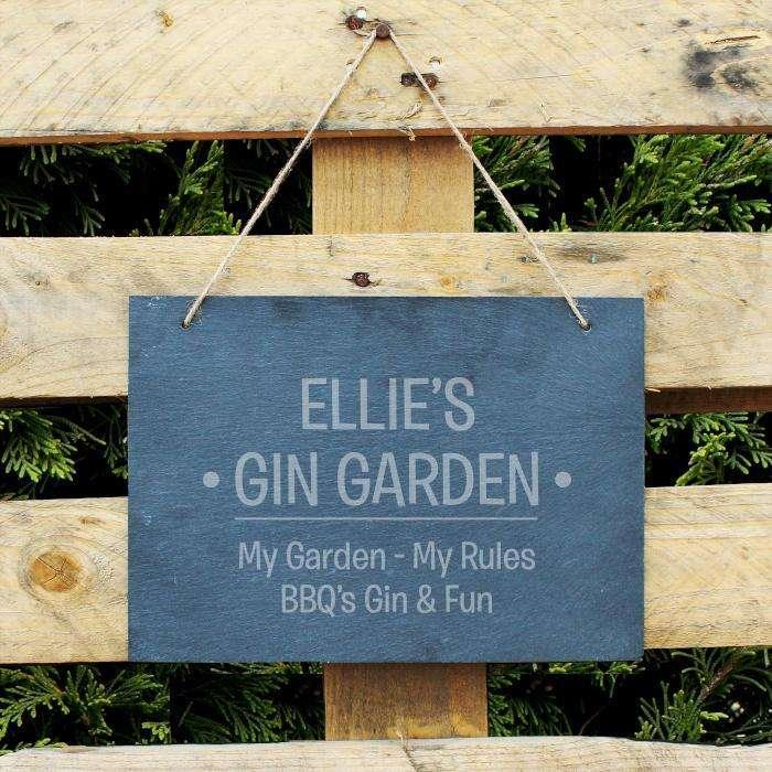 Personalised Large Hanging Slate Sign - Myhappymoments.co.uk