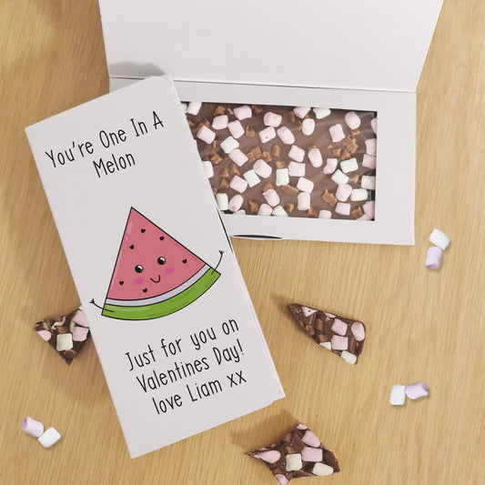 Personalised You’re One In A Melon Milk Chocolate Card