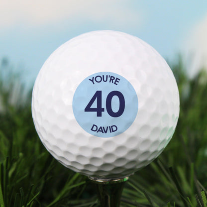 Personalised Blue Age Golf Ball