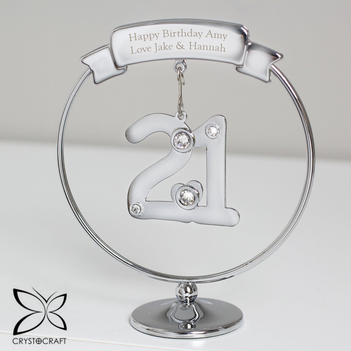 Personalised Crystocraft 21st Birthday Ornament