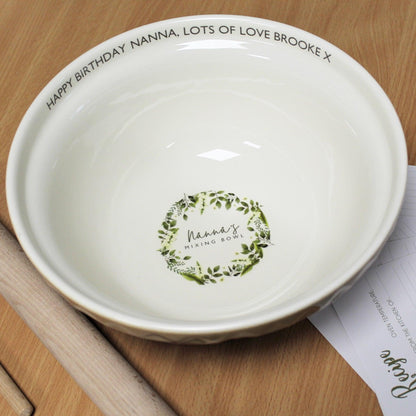 Personalised Floral Mixing Bowl