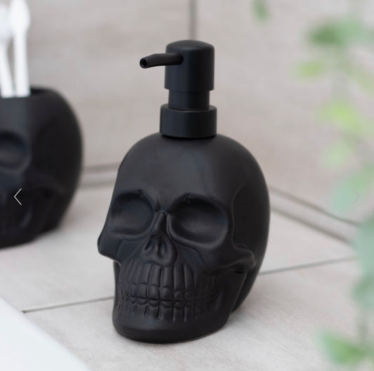 Black Skull Soap Dispenser