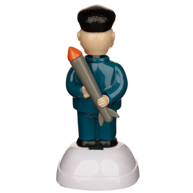 Solar Powered Dancing Dictator Rocket Man Toy - Myhappymoments.co.uk