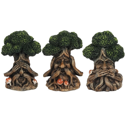 See Speak Hear No Evil Green Man Ornaments